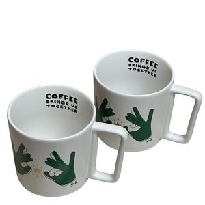 Set of 2 Starbucks Coffee Brings Us Together Mugs 2019 12oz